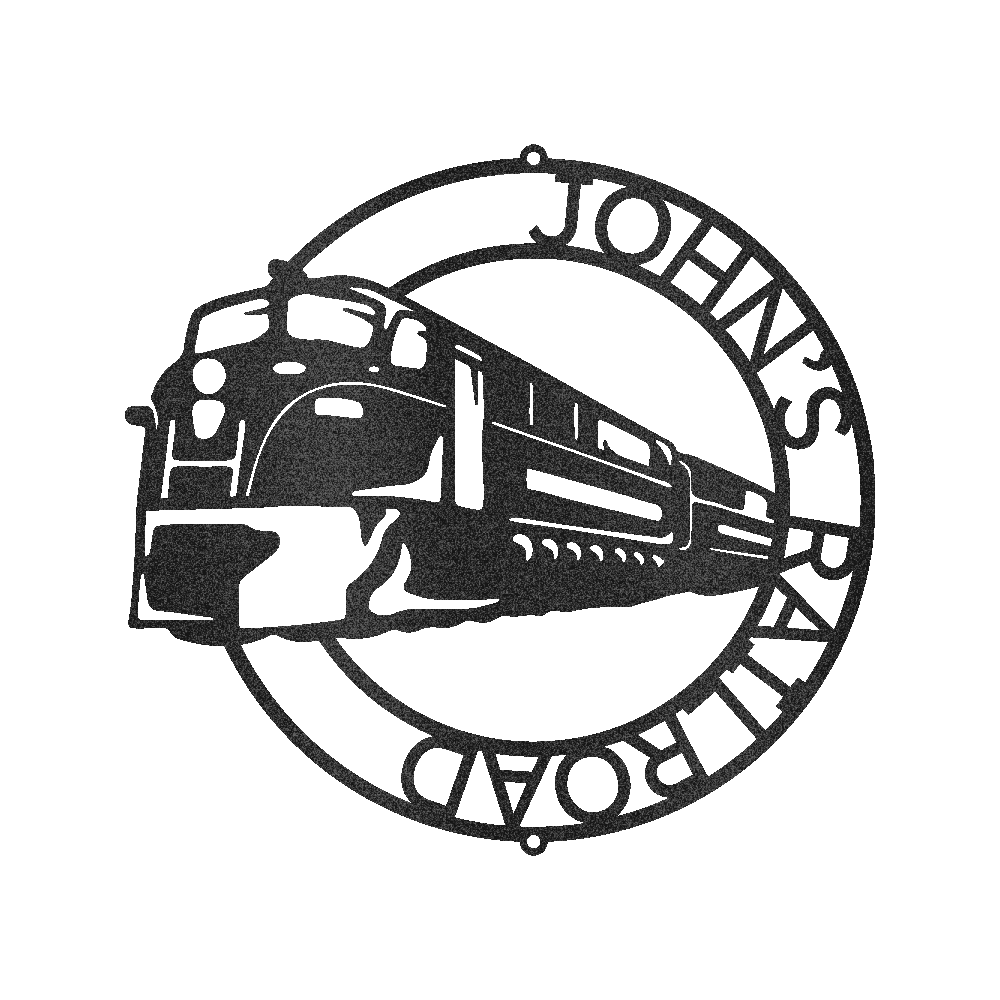 Modern Train Ring Personalized Gifts - Custom Metal Sign