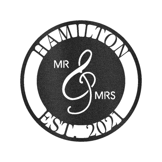 Mr and Mrs Personalized Gifts - Custom Metal Sign