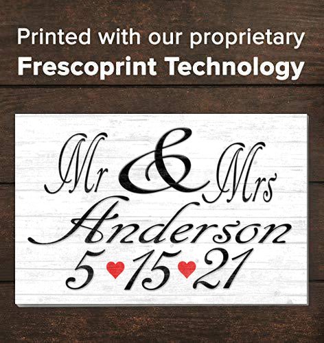 Personalized MR & MRS Sign Wedding Gift For Couple - Custom With Name and Date