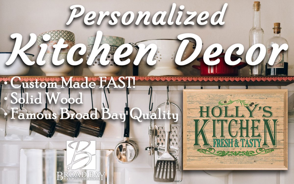 PERSONALIZED Name Kitchen Sign Wall Art Gift for Her or Him