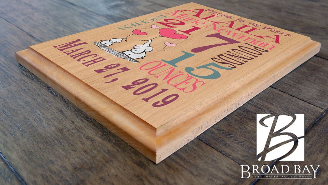 Personalized New Baby Girl Gift Wall Art Nursery Decor for Newborn