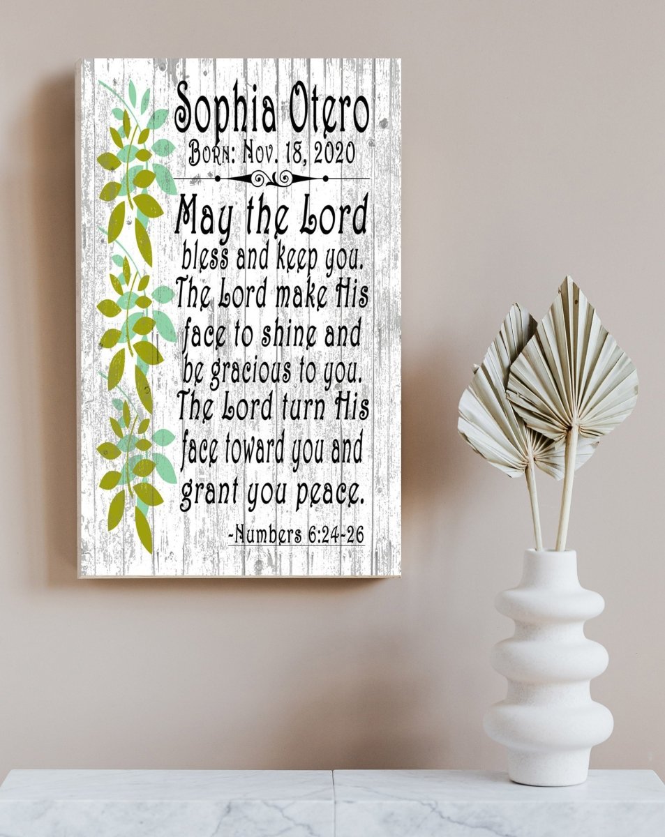 Personalized Nursery Wall Art Gift for Boy or Girl Gift MAY THE LORD KEEP YOU