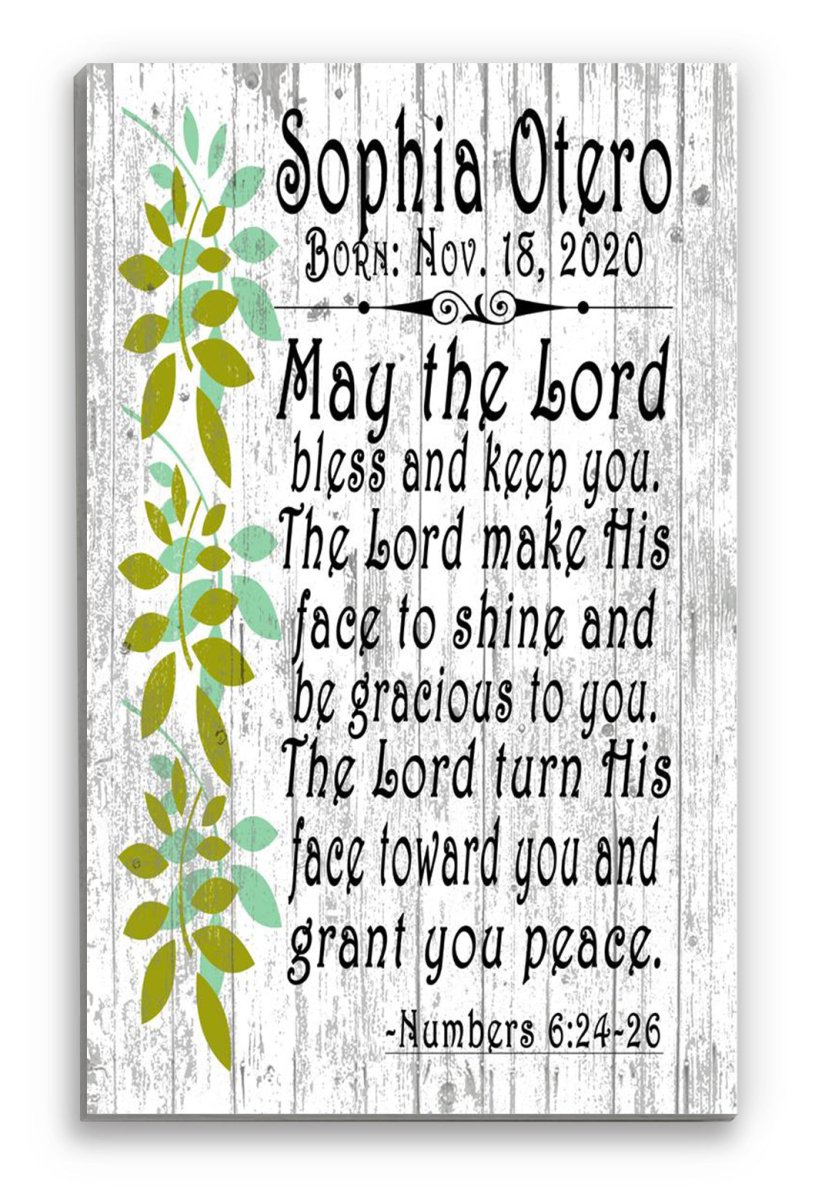 Personalized Nursery Wall Art Gift for Boy or Girl Gift MAY THE LORD KEEP YOU