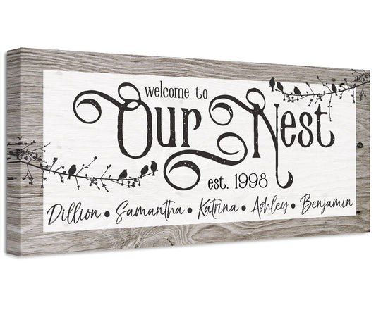 Personalized - Our Nest - Canvas