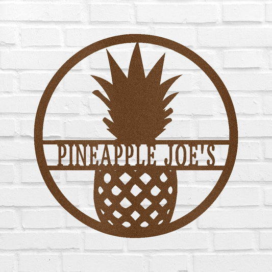 Pineapple Sign - Custom Metal Sign, Housewarming Gift
