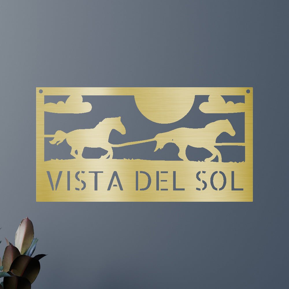 Racing Horses Sign - Custom Metal Sign, Gift For Horse Lover