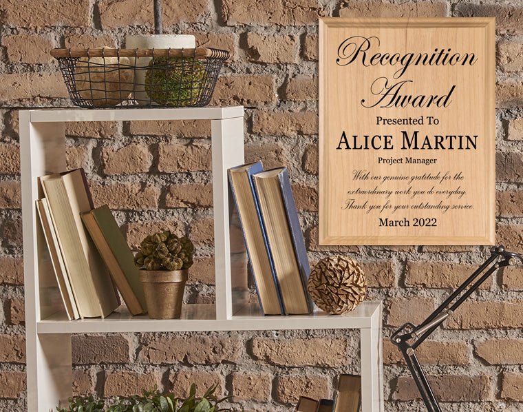 Personalized Recognition Award Plaque – Custom Appreciation Gift for Team Members