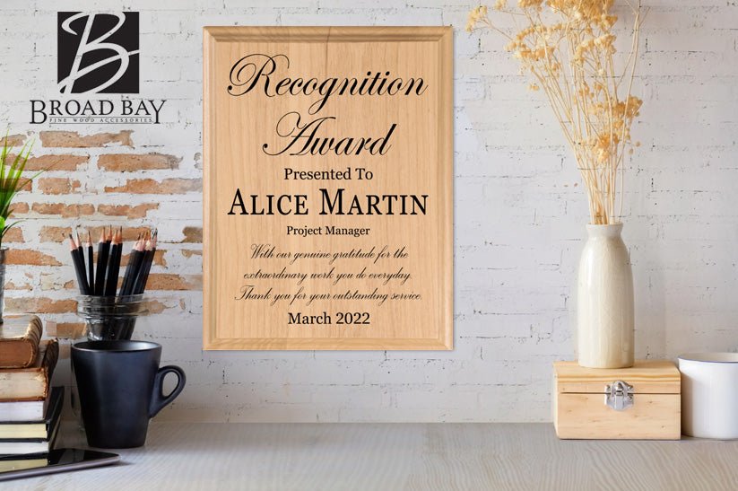 Personalized Recognition Award Plaque – Custom Appreciation Gift for Team Members