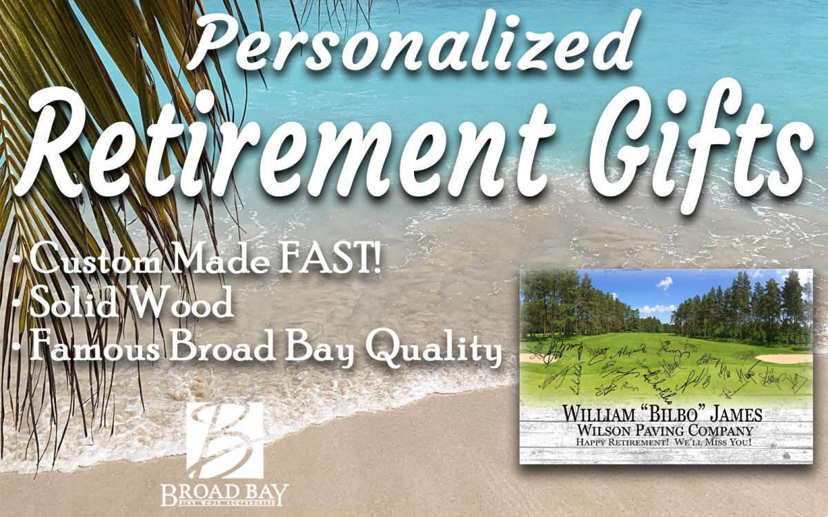 Personalized Retirement Gift Plaque with Golf Theme