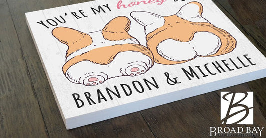 Personalized Romantic Sign for Wife or Girlfriend Anniversary Gift Custom 10.5in x 10.5in