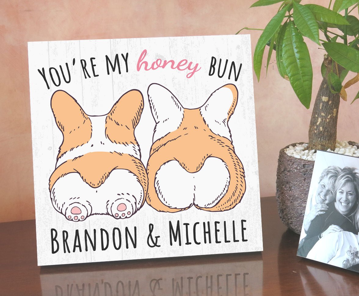 Personalized Romantic Sign for Wife or Girlfriend Anniversary Gift Custom 10.5in x 10.5in