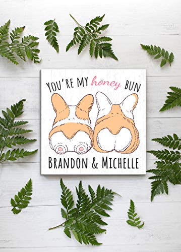 Personalized Romantic Sign for Wife or Girlfriend Anniversary Gift Custom 10.5in x 10.5in