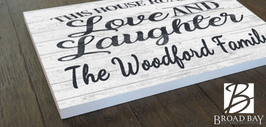 Personalized Rustic Sign Family Name Farmhouse Style