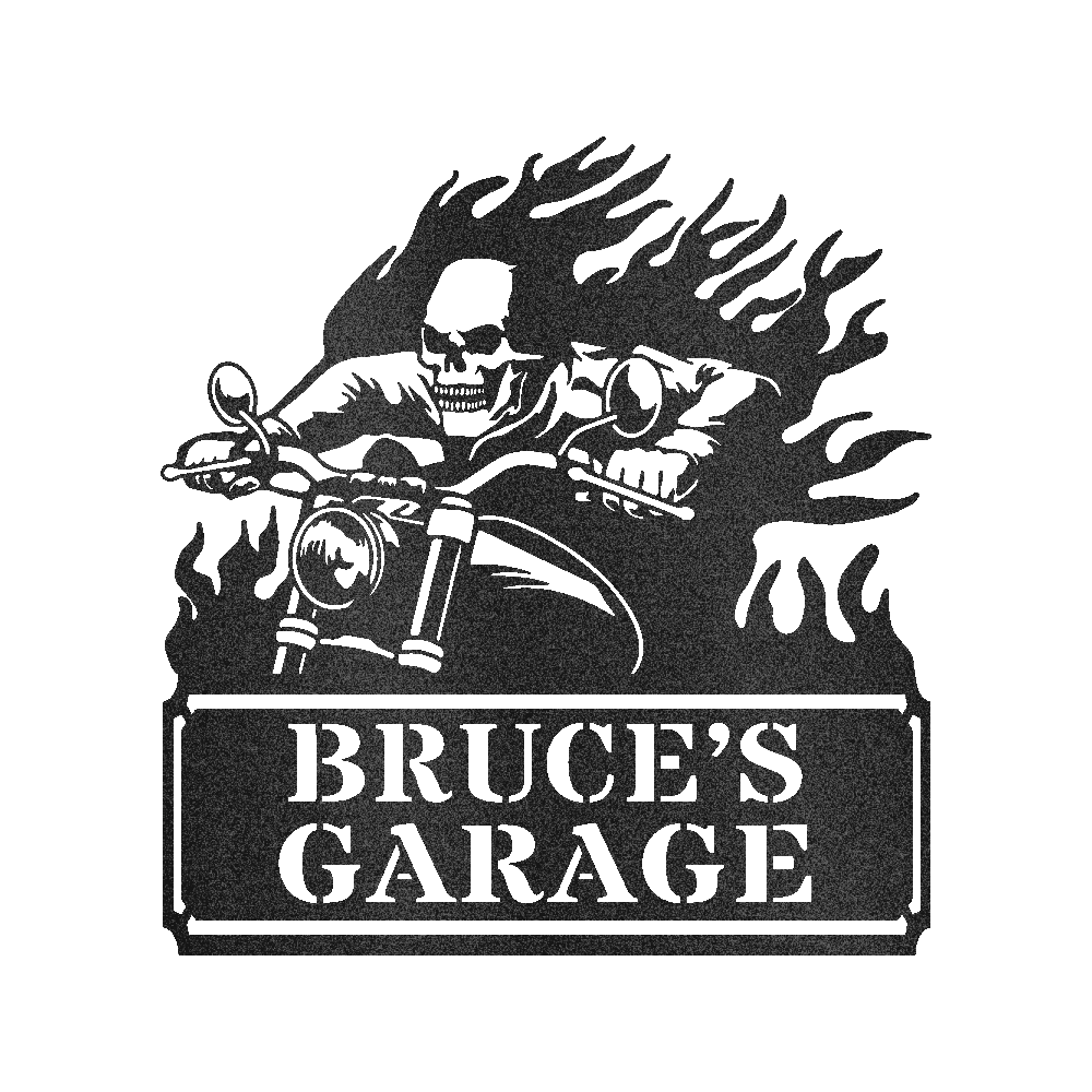 Screaming Demon Sign - Custom Metal Sign, Motorcycle Lover Gift