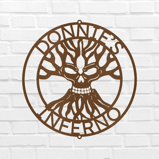 Skull Family Tree Personalized Gifts - Custom Metal Sign