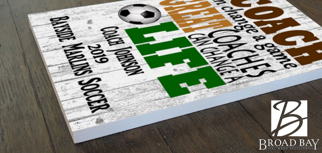 Personalized Soccer Coach Gift Sign Gift