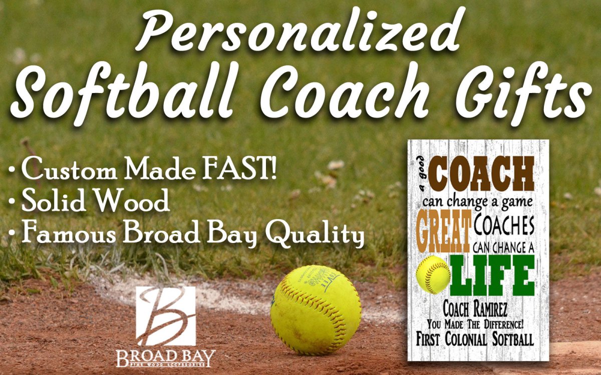 Personalized Softball Coach Gift Sign for a GREAT COACH