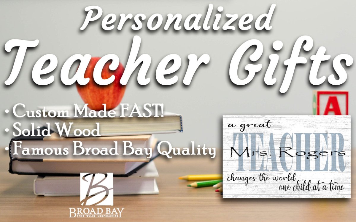 Personalized Teacher Gift Plaque – “A Great Teacher Changes the World” | Custom Solid Wood Thank You Sign