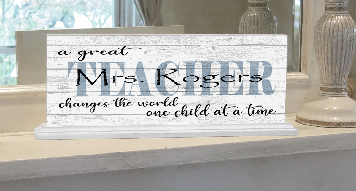 Personalized Teacher Gift Sign Custom Class Appreciation