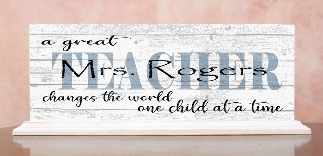 Personalized Teacher Gift Sign Custom Class Appreciation