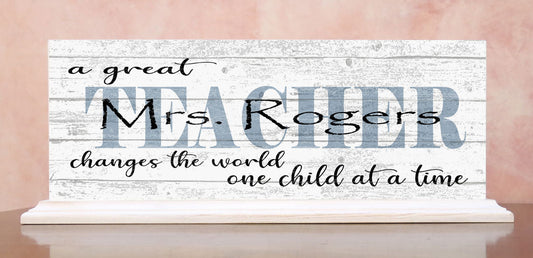 Personalized Teacher Gift Sign Custom Class Appreciation
