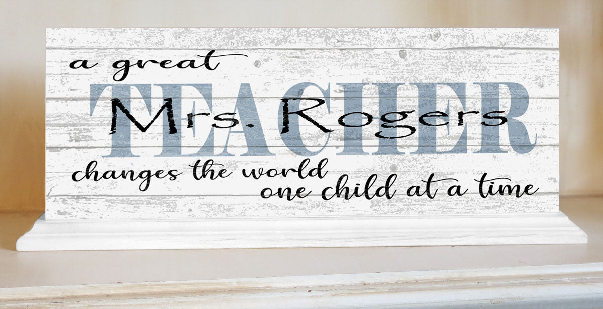 Personalized Teacher Gift Sign Custom Class Appreciation