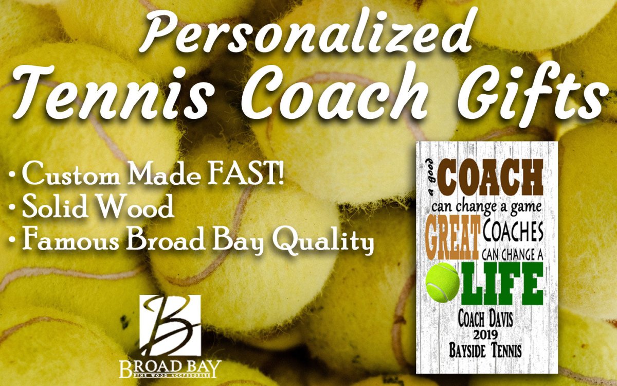 Personalized Tennis Coach Gift For GREAT Tennis Team Coaches 16.5in x 10.5in