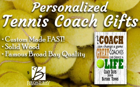 Personalized Tennis Coach Gift For GREAT Tennis Team Coaches 16.5in x 10.5in