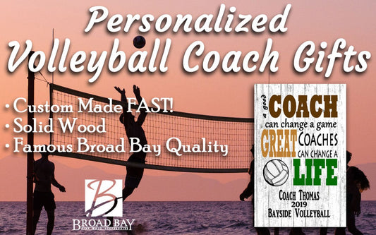Personalized Volleyball Coach Gift Plaque for GREAT Volleyball Team Coaches 16.5in x 10.5in