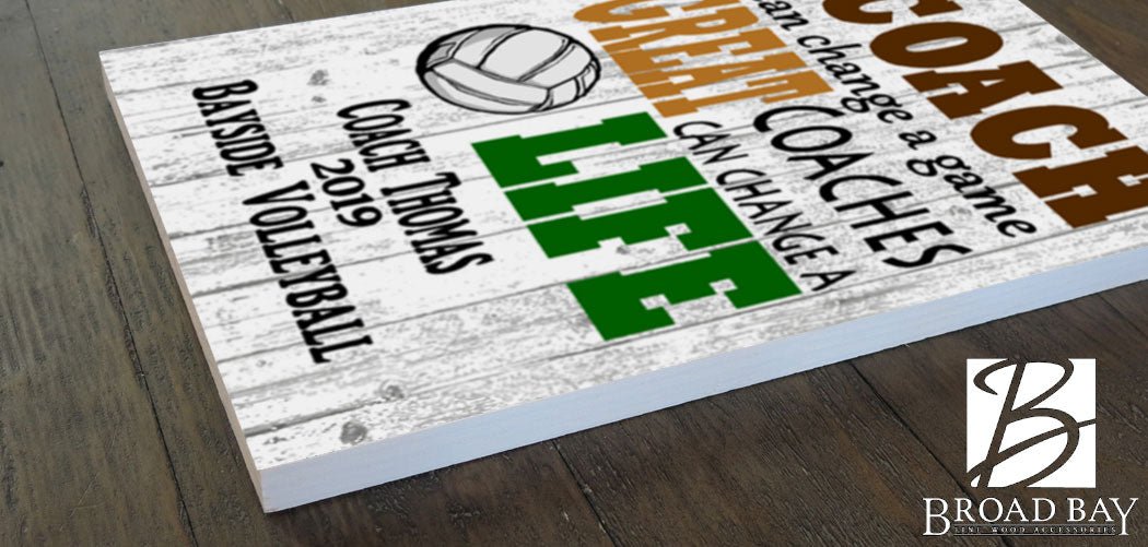 Personalized Volleyball Coach Gift Plaque for GREAT Volleyball Team Coaches 16.5in x 10.5in