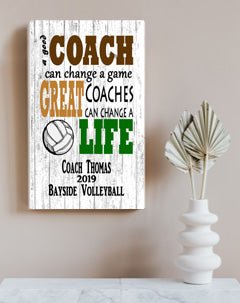 Personalized Volleyball Coach Gift Plaque for GREAT Volleyball Team Coaches 16.5in x 10.5in