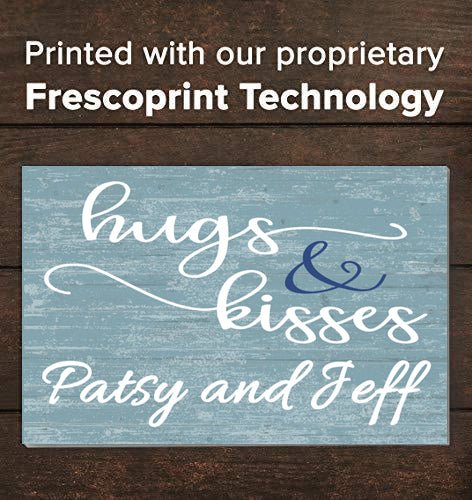 Personalized Wedding Gift or Anniversary Gift Hugs & Kisses Sign
