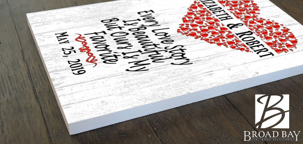 Personalized Wedding Gift or Anniversary Gift Sign - Every Love Story is Beautiful