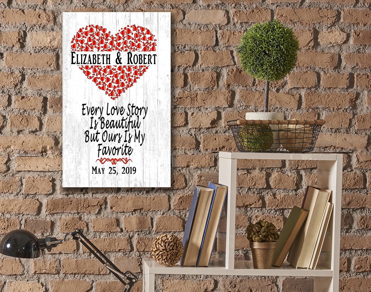 Personalized Wedding Gift or Anniversary Gift Sign - Every Love Story is Beautiful