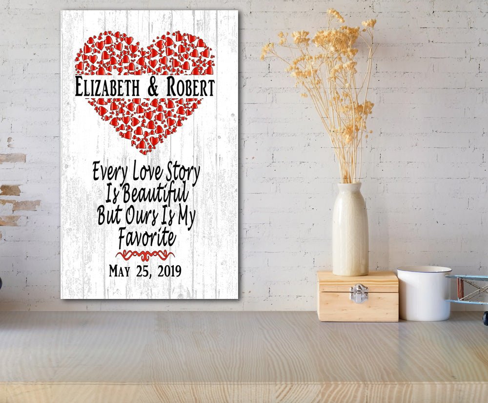 Personalized Wedding Gift or Anniversary Gift Sign - Every Love Story is Beautiful