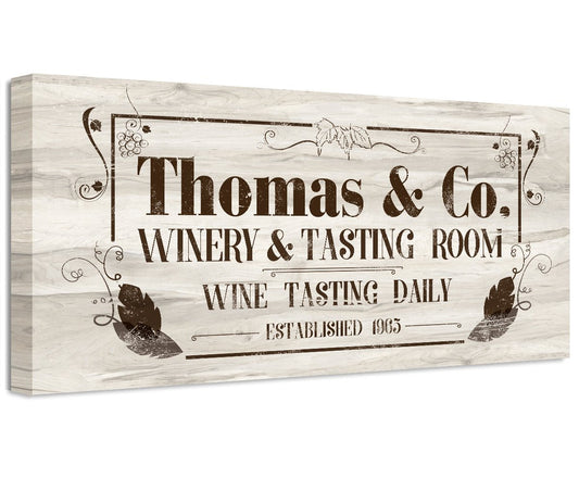 Personalized - Winery Warehouse - Canvas