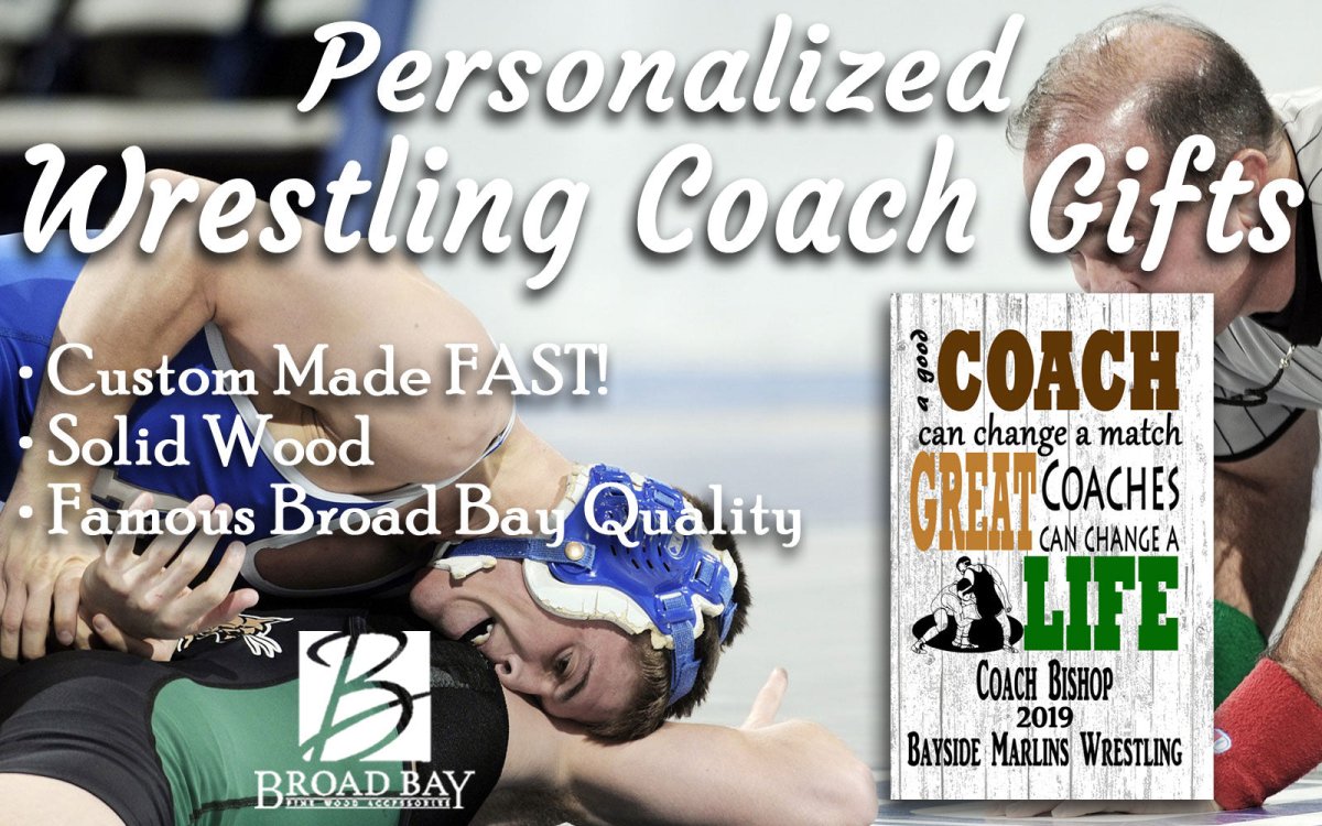 Personalized Wrestling Coach Gift Plaque For Great Coaches