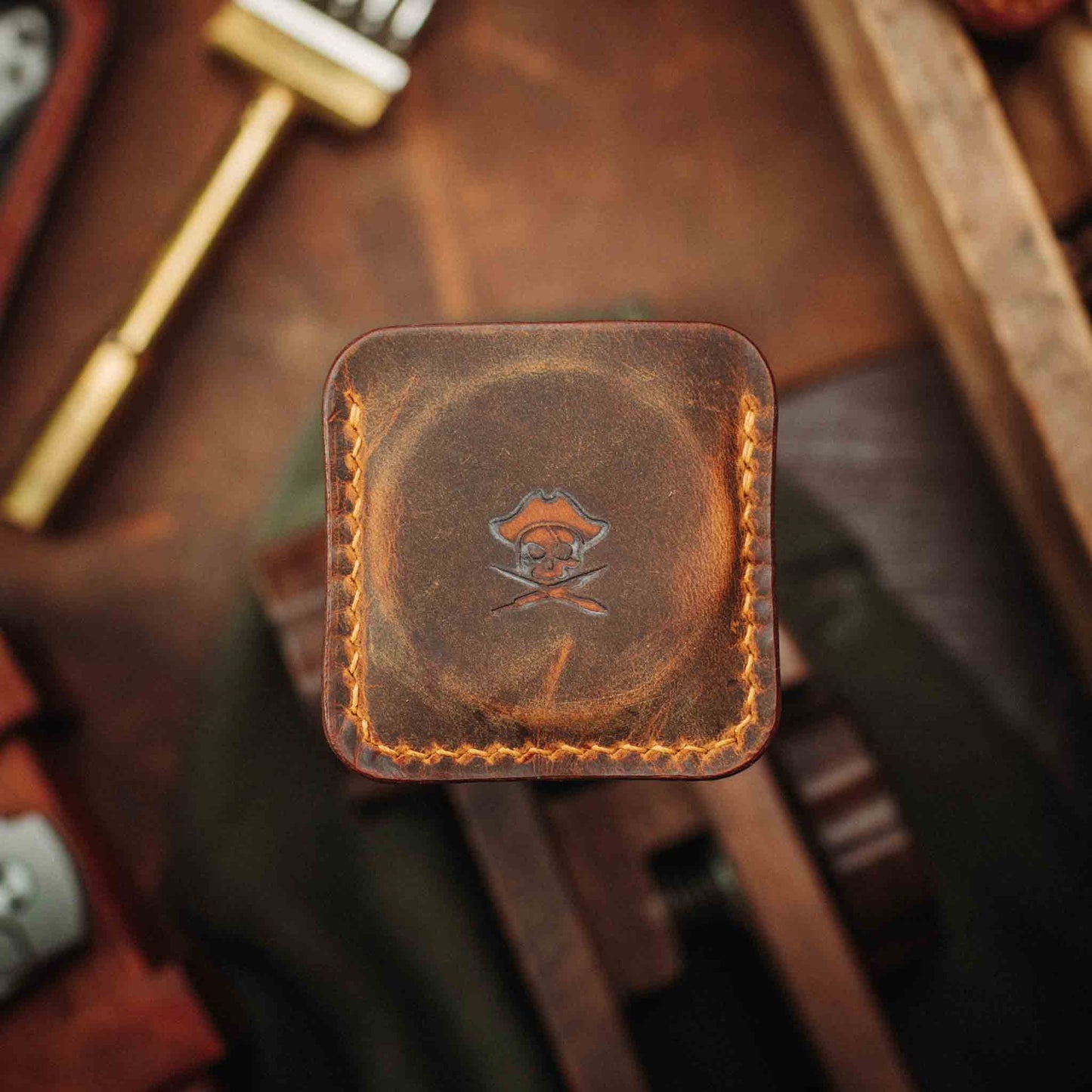 Pirate Goods Peso Pocket v3 Coin Holder – Leather Challenge Coin Case for EDC