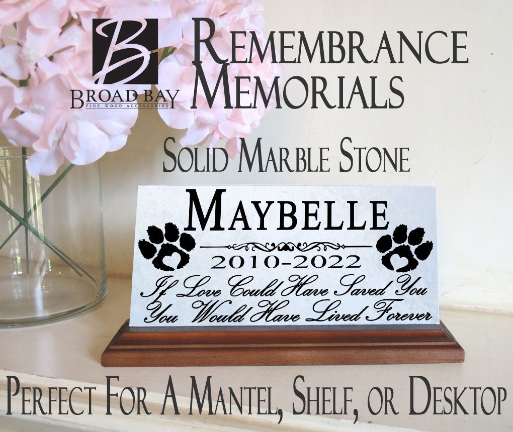 Pet Memorial Plaque for Shelf Or Mantel Personalized Pet Name & Date
