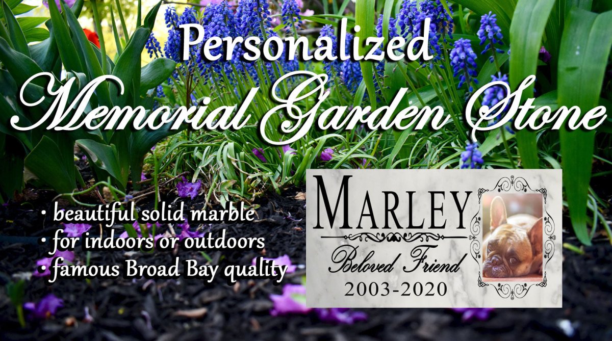 Personalized Pet Memorial Stone – Custom Photo Marble Plaque, Beloved Friend Tribute, FREE 2-Day Shipping