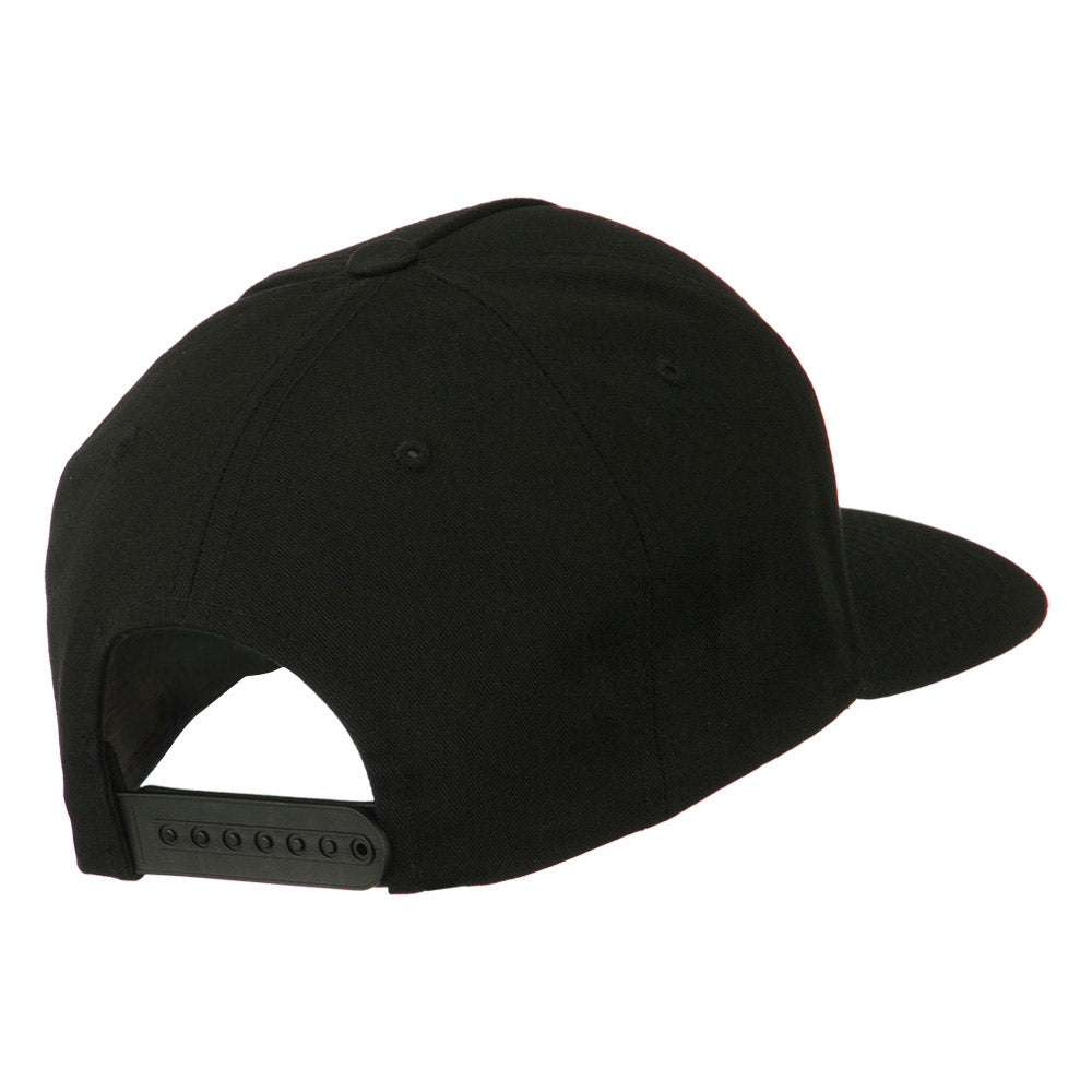 5 Panel Flat Bill Twill Snapback Solid Cap
