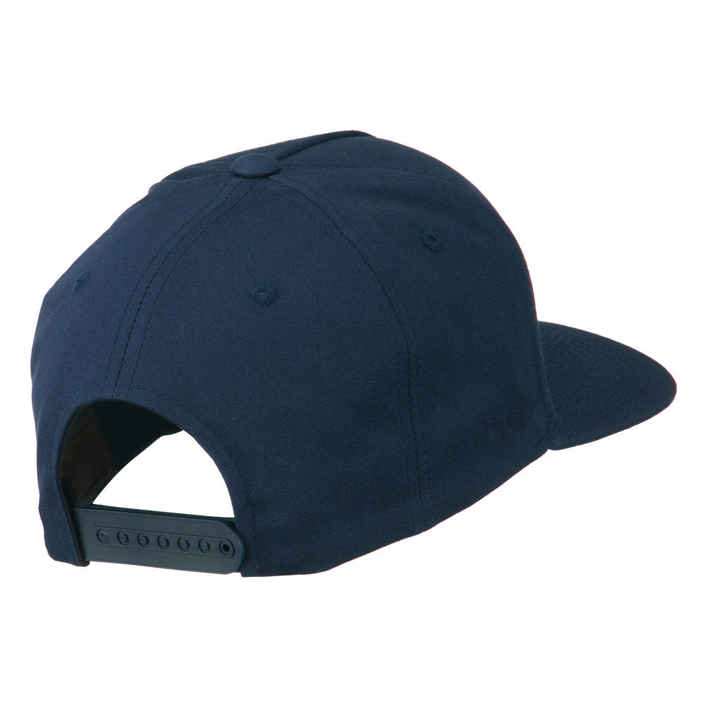 5 Panel Flat Bill Twill Snapback Solid Cap