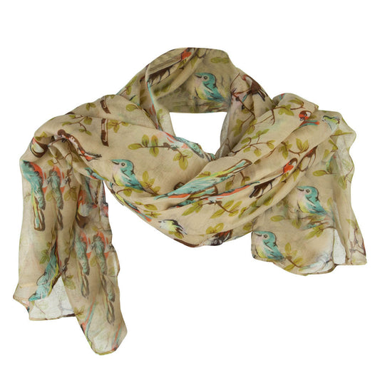Perching Birds Summer Scarf
