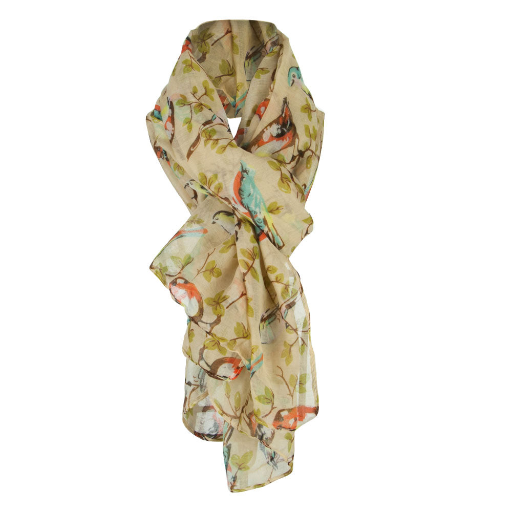 Perching Birds Summer Scarf