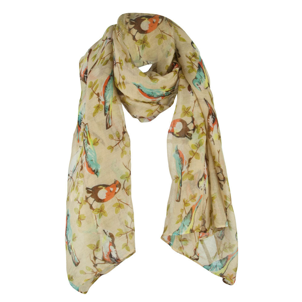 Perching Birds Summer Scarf