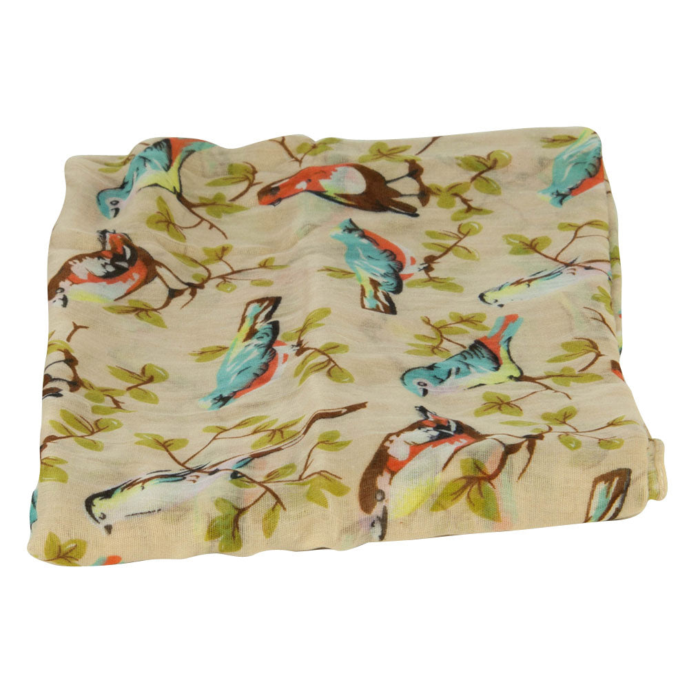 Perching Birds Summer Scarf
