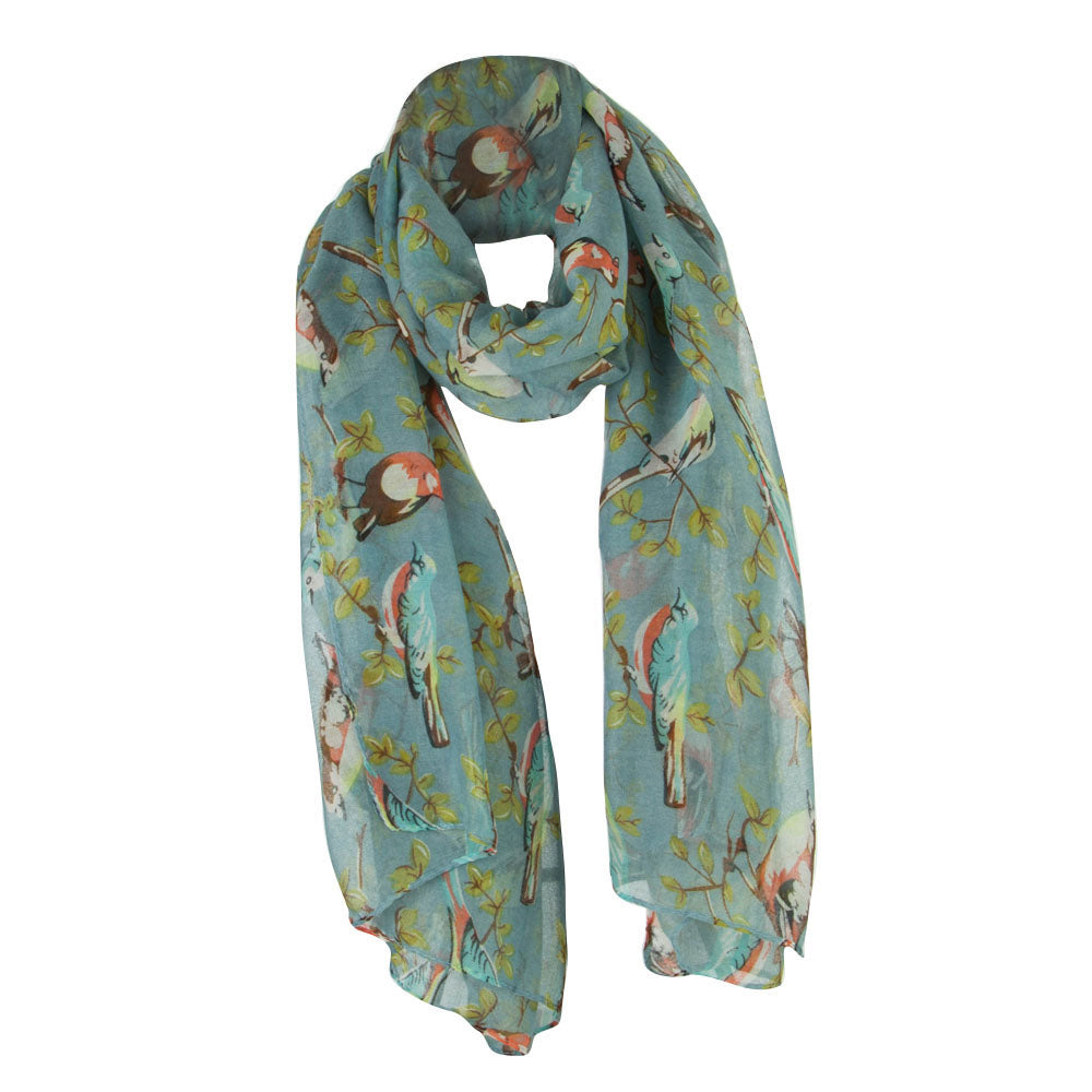 Perching Birds Summer Scarf
