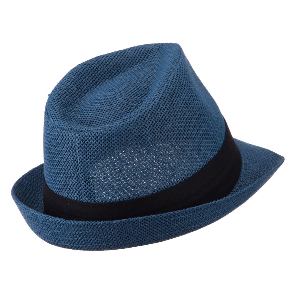 Paper Straw Black Band Baby Fedora