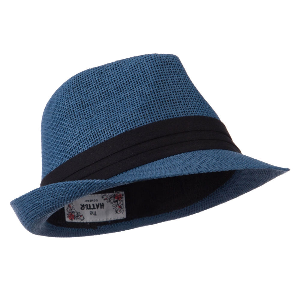 Paper Straw Black Band Baby Fedora