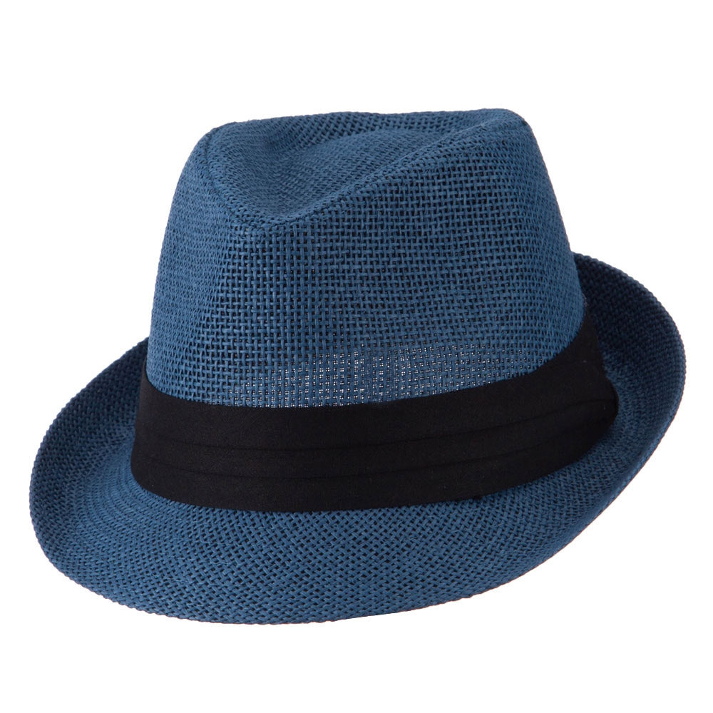 Paper Straw Black Band Baby Fedora